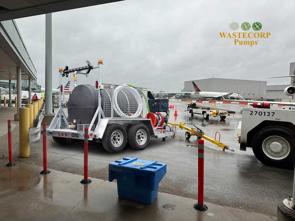 Water Trailer being Used at airport.