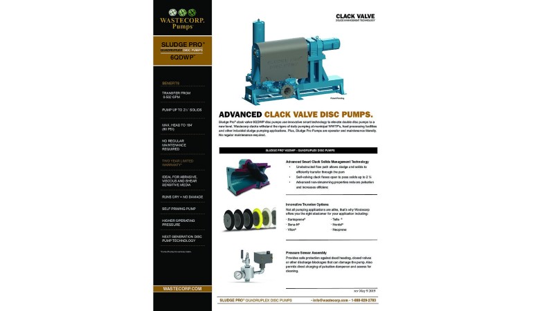 6QDWP Clack Valve Fact Sheet 6QDWP Clack Valve Fact Sheet