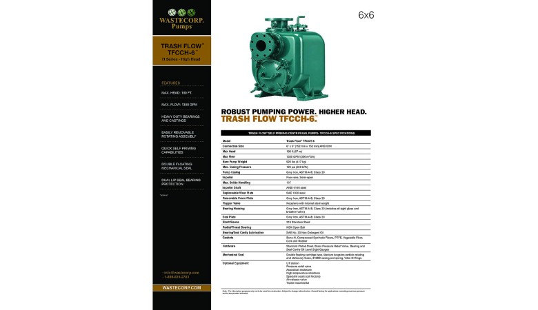 TFCCH-6 High Head Fact Sheet TFCCH-6 High Head Fact Sheet