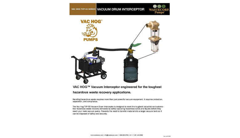 Vac Hog TVP-55 Brochure